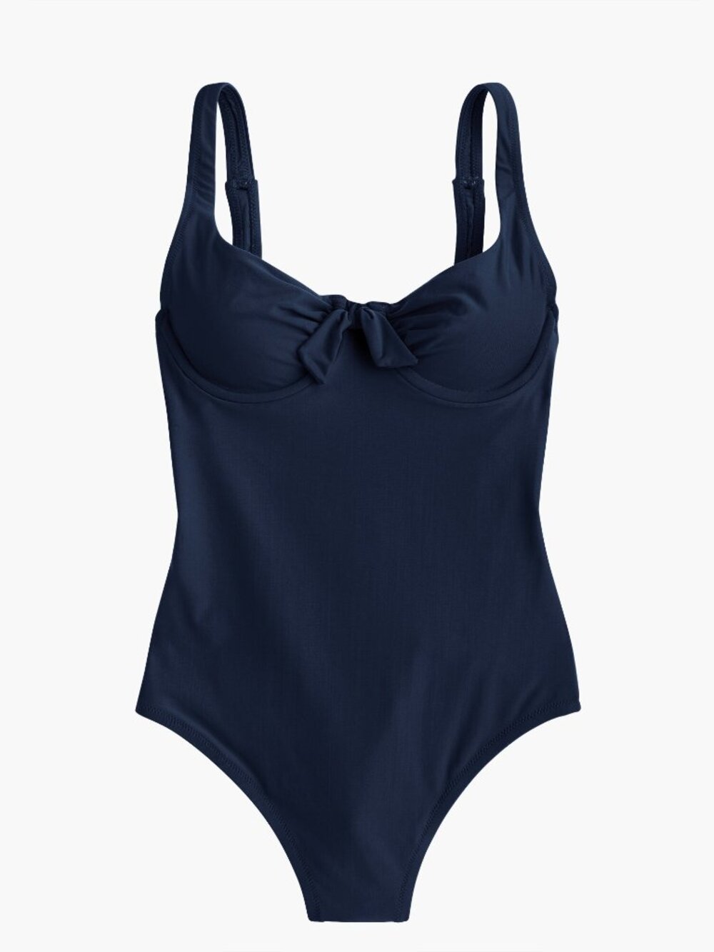 NWT J. Crew Size 2 Navy Blue Underwire Scoopback One Piece Swimsuit Swim NEW